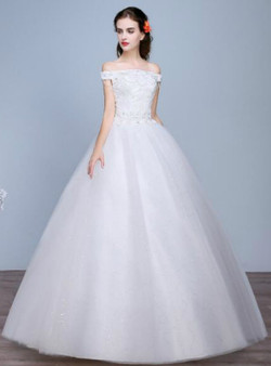 In Stock:Ship in 48 hours White Wedding Dress