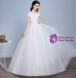 In Stock:Ship in 48 hours White Wedding Dress