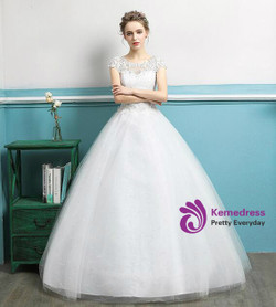 In Stock:Ship in 48 hours Ball Gown Open Back Wedding Dress