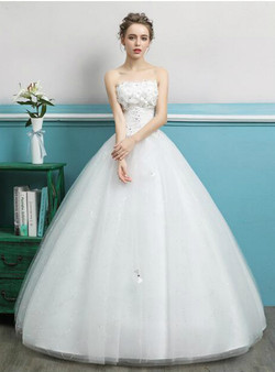 In Stock:Ship in 48 hours Ball gown Strapless Wedding Dress