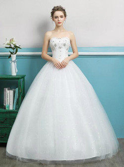 In Stock:Ship in 48 hours Sweetheart White Wedding Dress