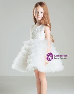 In Stock:Ship in 48 hours A-Line Tulle Flower Girl Dress
