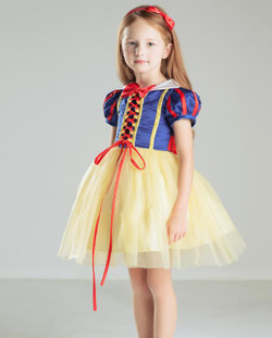 In Stock:Ship in 48 hours Blue Yellow Flower Girl Dress