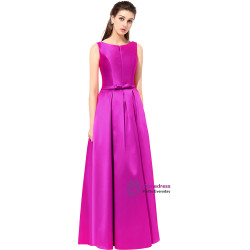 In Stock:Ship in 48 hours  Satin Sleeveless Floor-length
