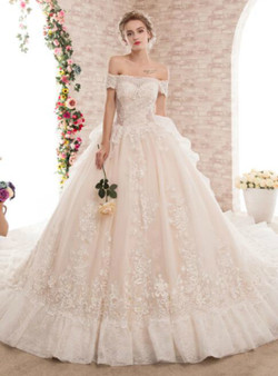 One Shoulder Pregnant Woman High Waist Haute Couture Wedding Dresses