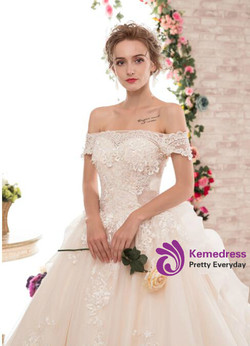 One Shoulder Pregnant Woman High Waist Haute Couture Wedding Dresses