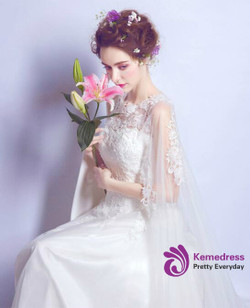 In Stock:Ship in 48 hours A-Line White Tulle Wedding Dress