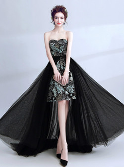 In Stock:Ship in 48 hours Hi Lo Sweetheart Backless Prom Dress In Stock:Ship in 48 hours Hi Lo Sweetheart Backless Prom Dress