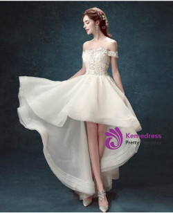 In Stock:Ship in 48 hours Off The Shoulder Lace Wedding Dress