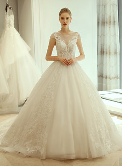 In Stock:Ship in 48 hours Ball Gown White Tulle Wedding Dress In Stock:Ship in 48 hours Ball Gown White Tulle Wedding Dress