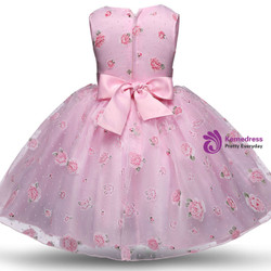 In Stock:Ship in 48 hours Pink Print With Flower Dress