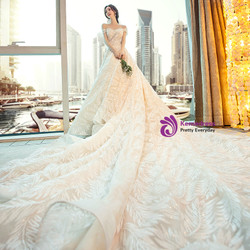 In Stock:Ship in 48 hours Off The Shoulder Backless Wedding Dress