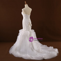 Mermaid White Tulle Sweetheart Beading Wedding Dress Mermaid White Tulle Sweetheart Beading Wedding Dress