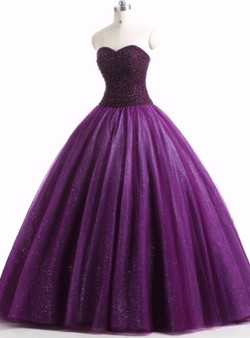 Purple Ball Gown Tulle Sweetheart Beading Quinceanera Dresses Purple Ball Gown Tulle Sweetheart Beading Quinceanera Dresses