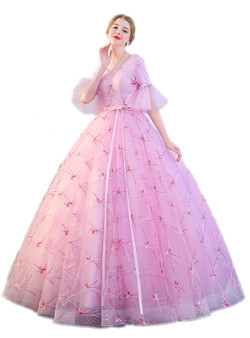 In Stock:Ship in 48 hours Ready To Ship Pink Ball Gown Quinceanera Dresses