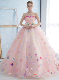 In Stock:Ship in 48 hours Ready To Ship Strapless Tulle Sweat 16 Dress