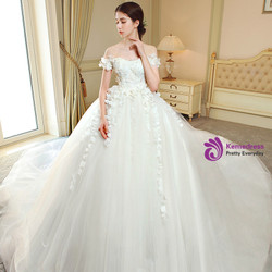 White Off The Shoulder Tulle Appliques Backless Wedding Dress White Off The Shoulder Tulle Appliques Backless Wedding Dress