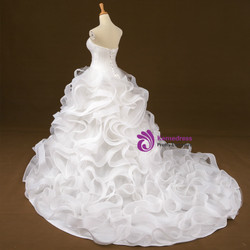 Ball Gown White Sweetheart Tulle Train Wedding Dress Ball Gown White Sweetheart Tulle Train Wedding Dress