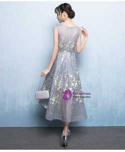 In Stock:Ship in 48 hours Ready To Ship Gray Hi Lo Prom Dress