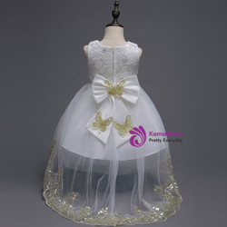 In Stock:Ship in 48 hours Ready To Wear White Tulle Appliques Girl Dress