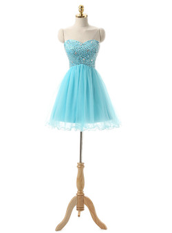 In Stock:Ship in 48 hours Ready To Ship Blue Sweetheart Dress