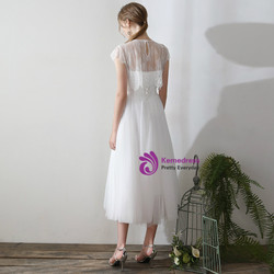 In Stock:Ship in 48 hours White Spaghetti Straps Tulle Wedding Dress