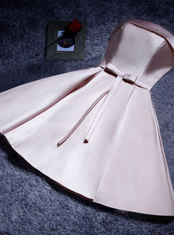 In Stock:Ship in 48 hours Strapless Pink Homecoming Dress