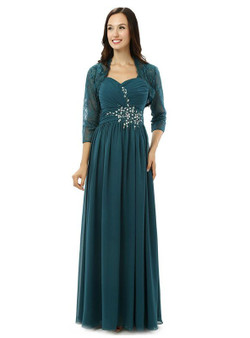 Chiffon Spaghetti Straps With Beading Pleats Bridesmaid Dress