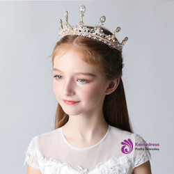 Children's Crown Tiara Crown Crystal Pink Rhinestones
