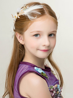 Children's Dress Accessories Edge Clip Feather Hair Accessories