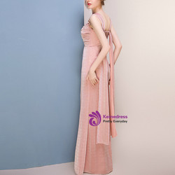 In Stock:Ship in 48 hours Pink Straps Allure See Through Prom Dress