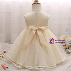 In Stock:Ship in 48 Hours Yellow Tulle With Flower Litter Girl Dress