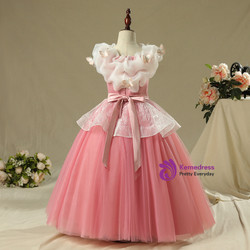 In Stock:Ship in 48 Hour Pink Tulle Princess Ai Luo Dress