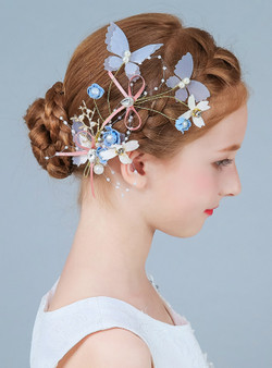 Light Blue Princess Clip Children's Headdress