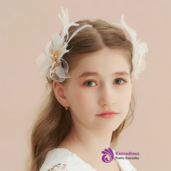 Rhinestone Pearl Feather Crown Headband Crown Hair Accessories