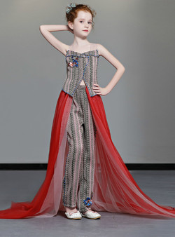 Shop 2019 Long & Short In Stock:Ship in 48 Hours Ready To Ship Children's Dress Show Girl With Red Tulle Tail With Factory Price From Kemedress