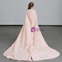 Shop 2019 Long & Short In Stock:Ship in 48 Hours Pink Two Piece Flower Girl Dress With Cloak With Factory Price From Kemedress