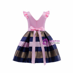 Shop 2019 Long & Short In Stock:Ship in 48 Hours Pink Satin V-neck Short Flower Girl Dress With Factory Price From Kemedress