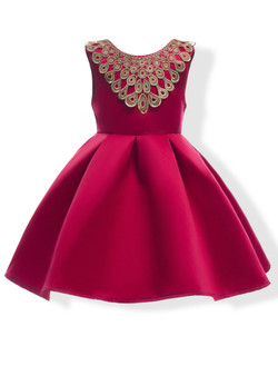 Shop 2019 Long & Short In Stock:Ship in 48 Hours Red Satin Backless Flower Girl Dress With Bow With Factory Price From Kemedress