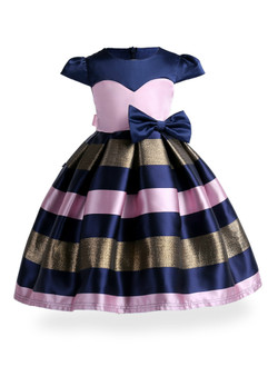 Shop 2019 Long & Short In Stock:Ship in 48 Hours Pink Satin Cap Sleeve Flower Girl Dress With Factory Price From Kemedress