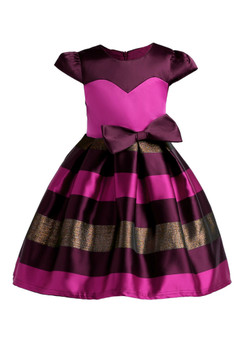 Shop 2019 Long & Short In Stock:Ship in 48 Hours Fuchsia Satin Cap Sleeve Flower Girl Dress With Factory Price From Kemedress