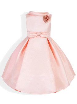 Shop 2019 Long & Short In Stock:Ship in 48 Hours Pink Satin Flower Girl Dress With Flower With Factory Price From Kemedress