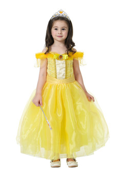 Shop 2019 Long & Short In Stock:Ship in 48 Hours Yellow Organza Princess Dress With Crystal With Factory Price From Kemedress