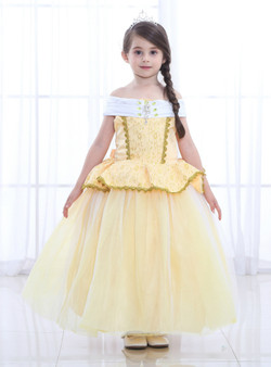 Shop 2019 Long & Short In Stock:Ship in 48 Hours Yellow Tulle off The Shoulder Princess Dress With Factory Price From Kemedress