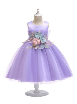 Shop 2019 Long & Short In Stock:Ship in 48 Hours Purple Tulle Appliques Princess Dress With Factory Price From Kemedress