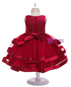 Shop 2019 Long & Short In Stock:Ship in 48 Hours Burgundy Tulle Appliques Flower Girl Dress With Bow With Factory Price From Kemedress