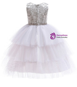 Shop 2019 Long & Short In Stock:Ship in 48 Hours White Tulle Sequins Appliques Flower Girl Dress  With Factory Price From Kemedress Shop 2019 Long & Short In Stock:Ship in 48 Hours White Tulle Sequins Appliques Flower Girl Dress  With Factory Price From Kemedress