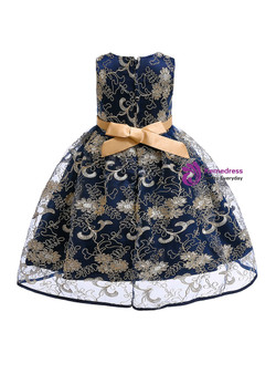 Shop 2019 Long & Short In Stock:Ship in 48 Hours Navy Blue Lace Princess Dress With Flower With Factory Price From Kemedress
