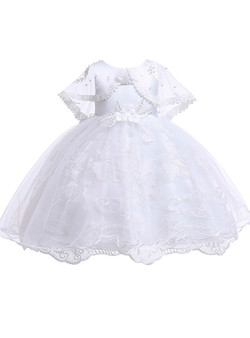 Shop 2019 Long & Short In Stock:Ship in 48 Hours White Lace Tulle Girl Dress With Pearls With Factory Price From Kemedress