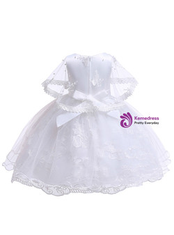 Shop 2019 Long & Short In Stock:Ship in 48 Hours White Lace Tulle Girl Dress With Pearls With Factory Price From Kemedress